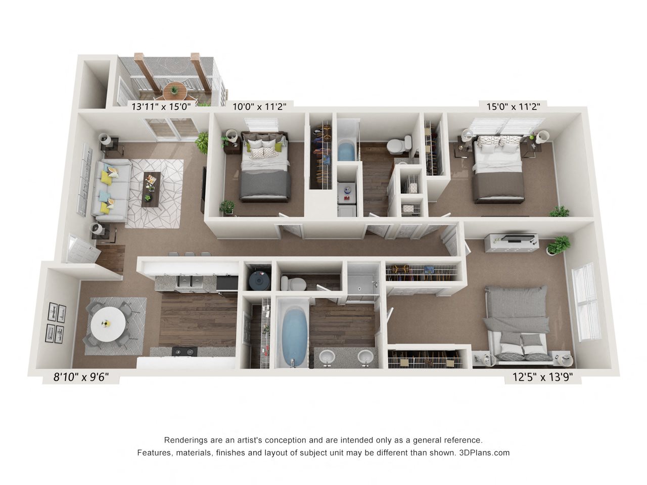 Three Bedroom, two bath apartment in Montgomery